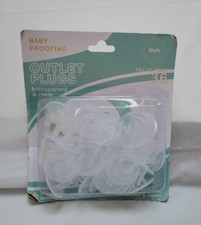 Baby Proof Skyla Homes - Clear Outlet Plugs 36-Pack - A  B Type Socket Covers