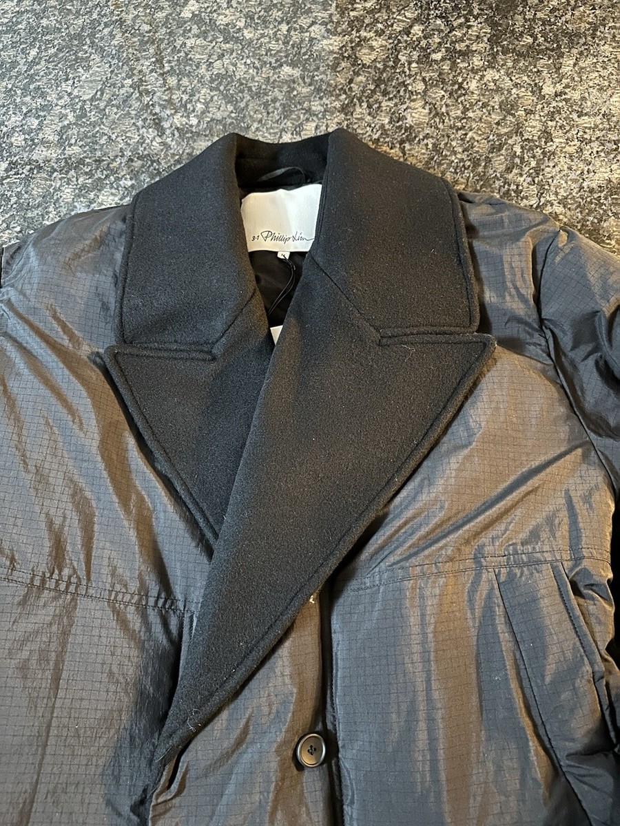 3.1 Phillip Lim　レイヤード風Pコート　グレー　サイズ2 Double Face Wool Coat – 3.1 Phillip Lim