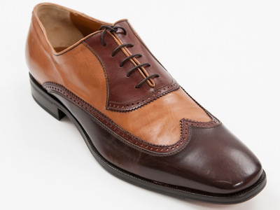 New Lido Marinozzi Beige & Brown Leather Made in Italy Shoes  display picture 3