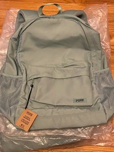 pink green backpack