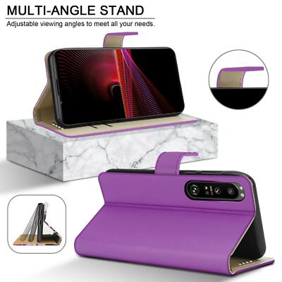 Verco Case Per Sony Xperia 5 III Cover, Custodia A Libro Pelle PU Per Xperia 5 III Booklet Protettiva [magnetica Integrata], Nero - Foto 8