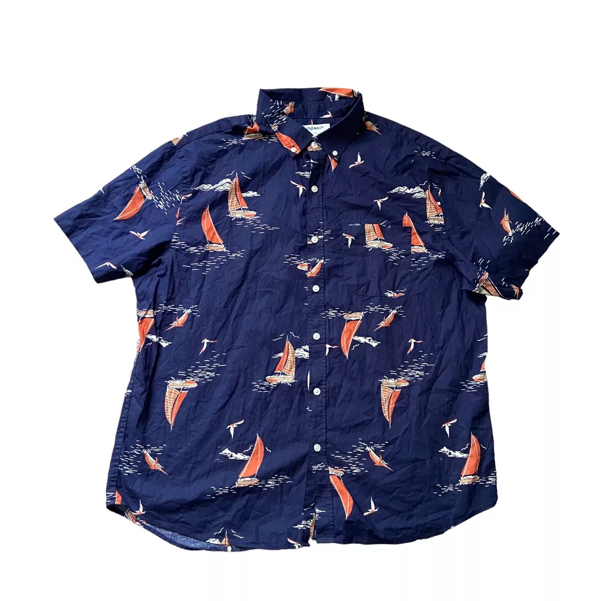 Old navy men's short sleeve button down shirts discount