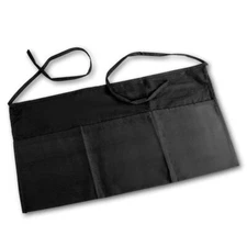 Linteum Textile 24x12 In Black 3pocket Waiter Waist Apron