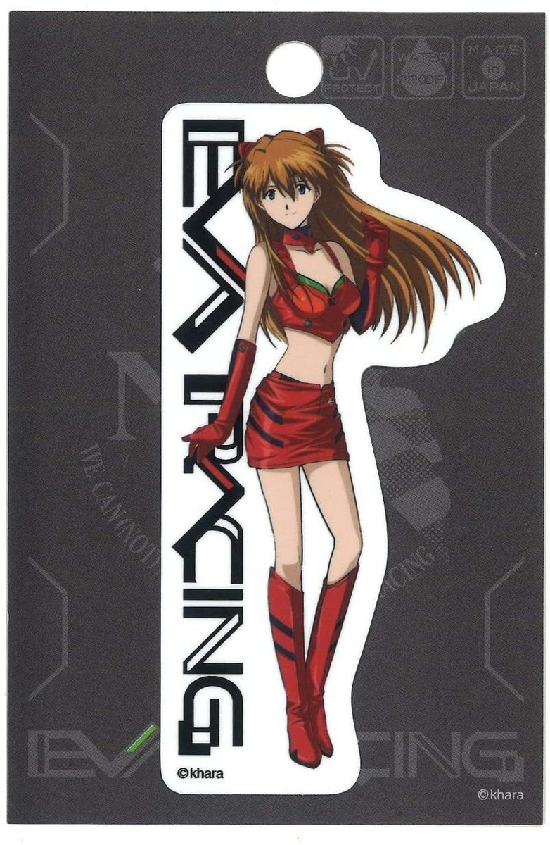 Evangelion Sticker Asuka Race Queen W51mm x H100mm from Japan