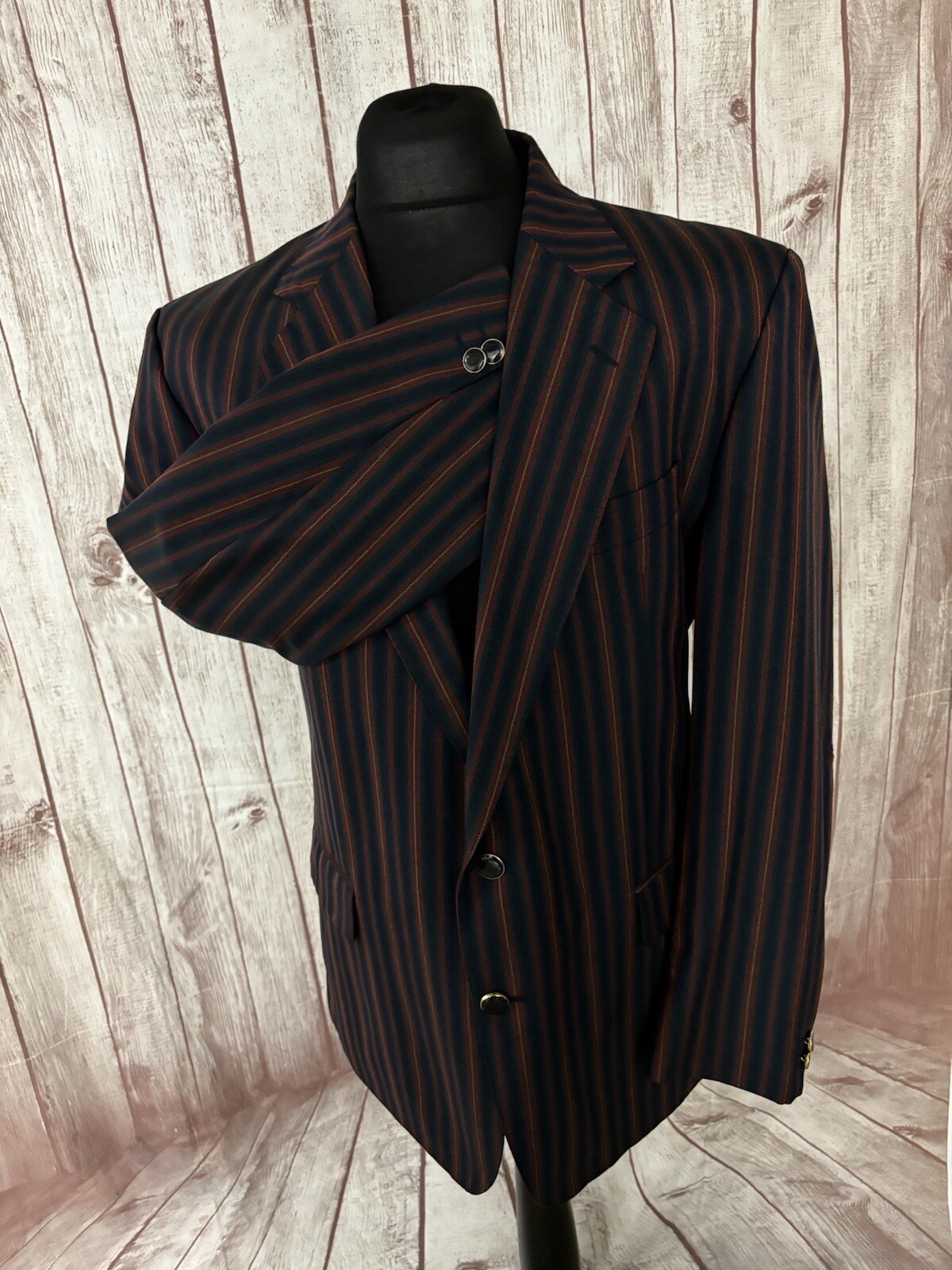 Mens Mod Revival Boating Blazer Jacket Brook Taverner 44” Blue Red