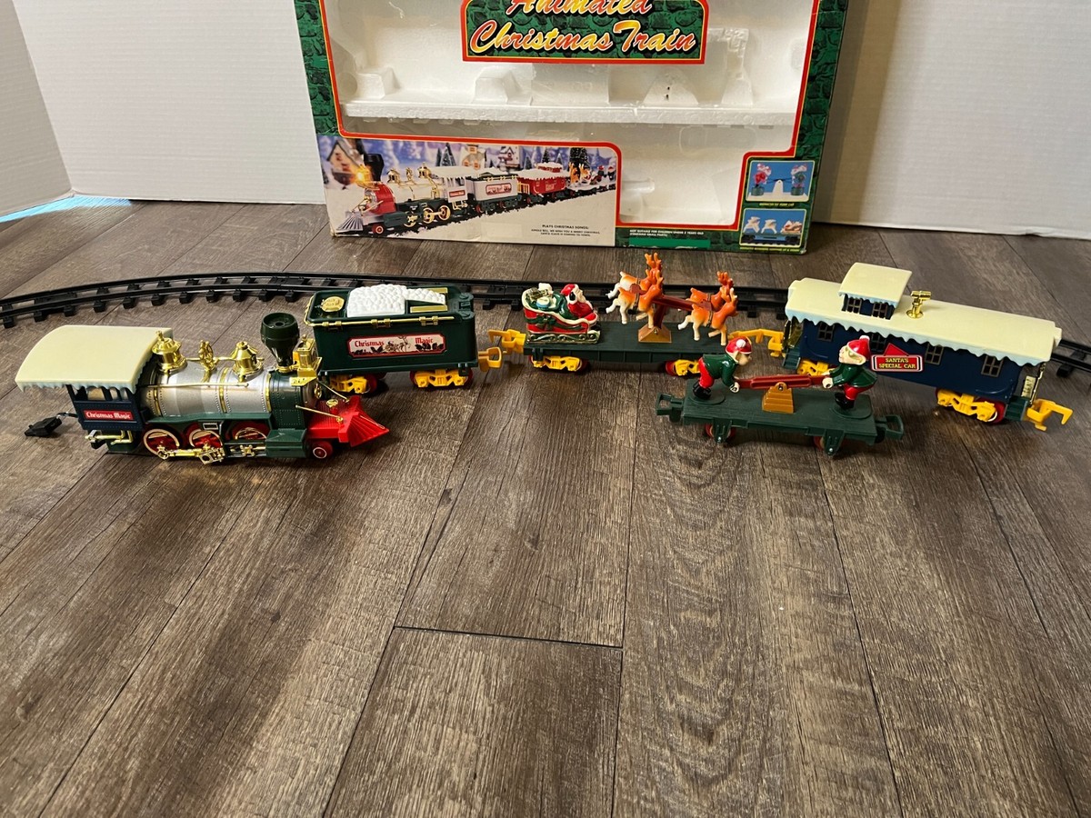 Vintage 1994 North Pole Toy Shop Animated Christmas Train #5301