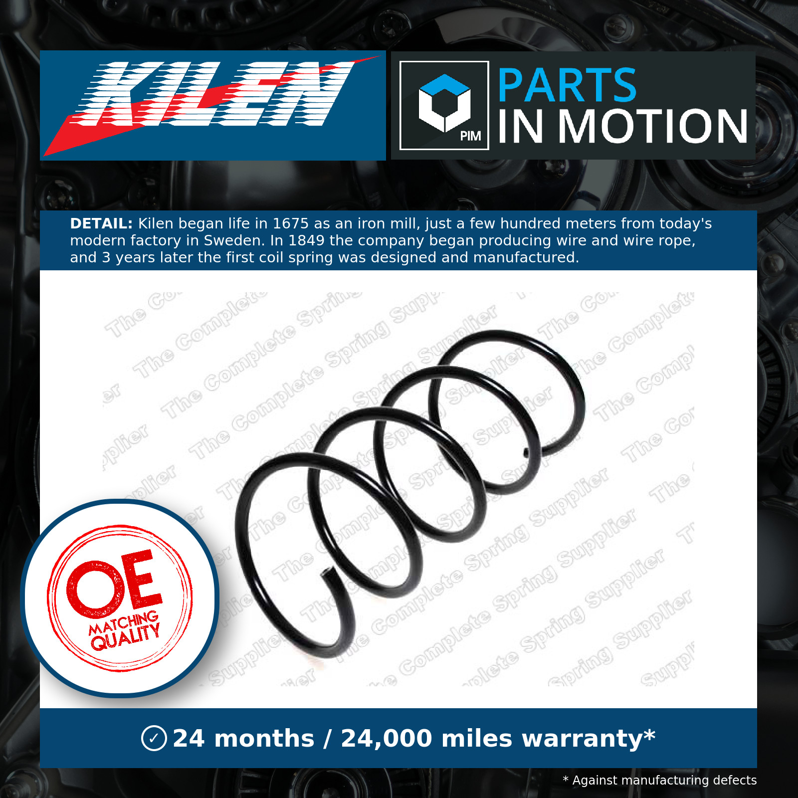 Coil Spring Front 17187 Kilen Suspension 2033213904 2033210504 A2033213904 New - Image 6