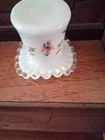 Fenton Pink flower white  Top Hat