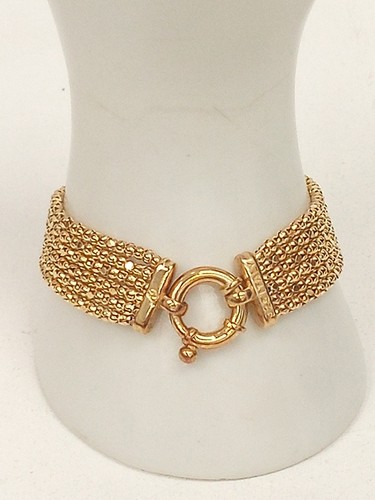 Gold auf 925 Sterling Silber Armband ausgefallene sechs Ketten Design 19 cm Gewicht 19,29 g