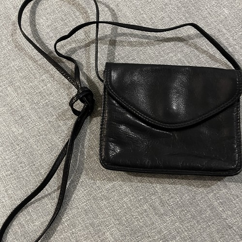 Borsa a tracolla Etc By Vannoort Mini in pelle morbida 5x7 nera tracolla lunga perfetta - Foto 2 di 9