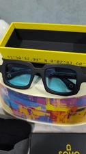 Soho London Sunglasses Paid €295 with Black Frame and Blue Lenses