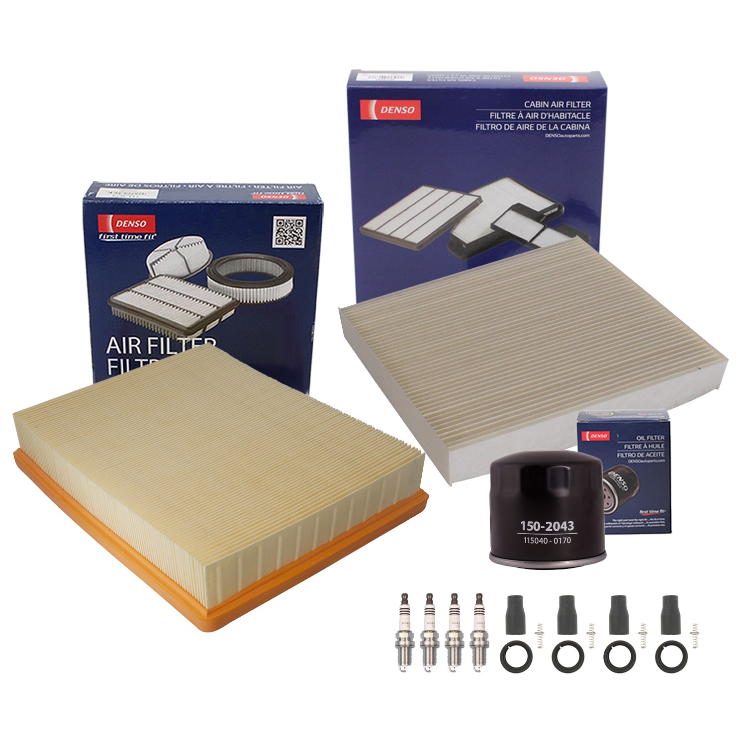 Denso Tune Up Kit NGK 4 Spark Plugs  Boots Kit for Kia Optima 2.4 L4 Vin 3 FWD