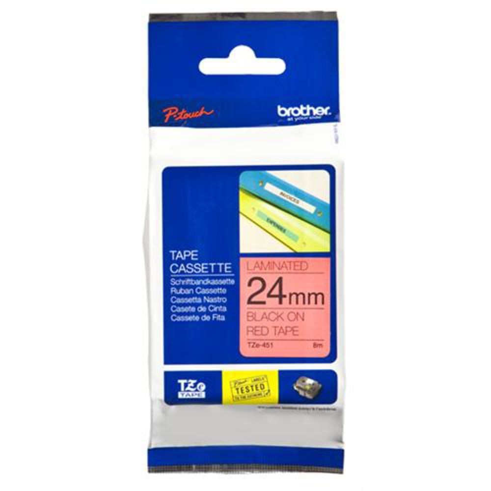 Brother TZe451 - Laminiertes Klebeband - schwarz auf ro 4890₽