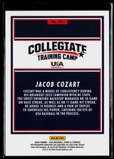 Jacob Cozart 2024 Panini Stars & Stripes USA Baseball Stripes #191