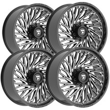 Set Of 4 Fittipaldi Off-road Fa15bm 24x10 8x180 0mm Blackmillled Wheels Rims