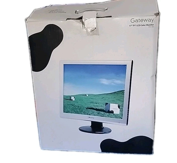Gateway Silver Computer Monitor Only No Stand MODEL FPD1760 TFT 17" Open Box  - Image 3 of 4
