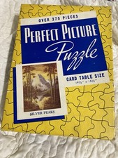 Perfect Picture Jigsaw Puzzle Vintage “Silver Peaks” Over 375 Pieces Made In USA