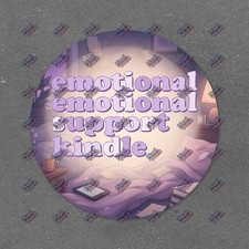 Emotional Support Kindle Cozy Reading Nook Sticker for Book Lovers S1251
