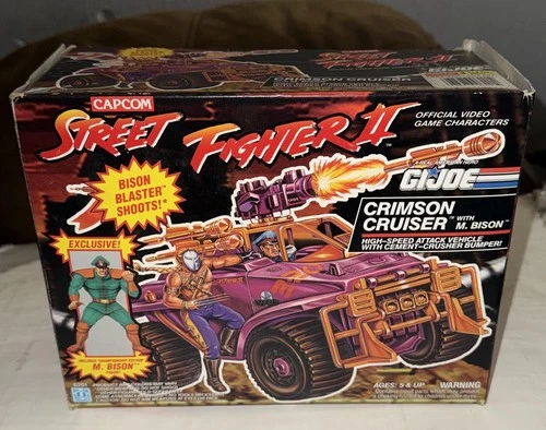 G.I. Joe Street Fighter II Crimson Cruiser M. Bison Vehicle Hasbro Purple New