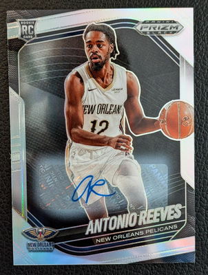 #ad 2024 25 Prizm Black Antonio Reeves #214 Silver Prizm Rookie Auto RC Hornets $4.99