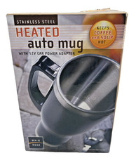 12 VOLT STAINLESS STEEL HEATED AUTO MUG, MAIN ROAD