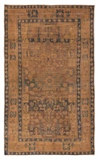 Vintage Oriental Hand-Knotted Carpet 4'11" x 8'4" Traditional Wool Area Rug
