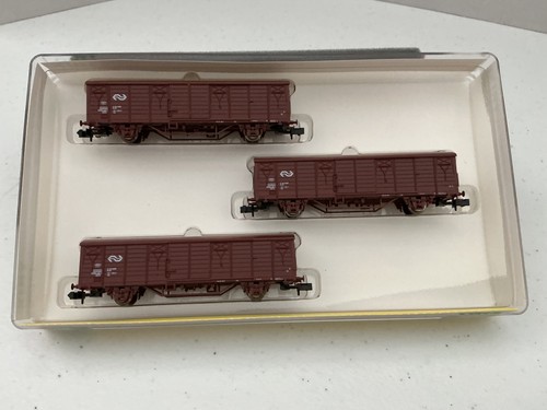 N Trix 15155 Pack de 3 coches de caja - Hecho por Minitrix N-4 | Condition: Used