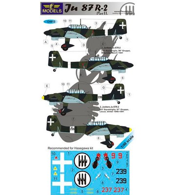 LF 1/48 Junkers Ju87R-2 part II. 2 Decal Options for Hasegawa kit