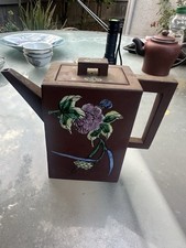 Yixing Sifang old purple sand pot with inscription 19C(