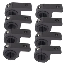 Motorcycle Aluminum Mounting Bracket Kit Tube Clamp 8Pcs 0.75" 1" Mini 8PCS