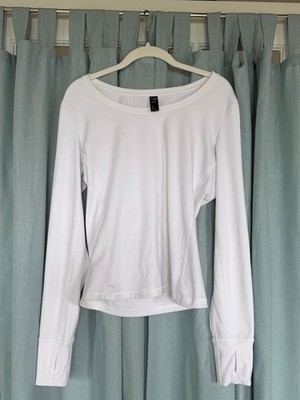 Longsleeve White Gap GapFit Athletic Shirt Size Medium Tall