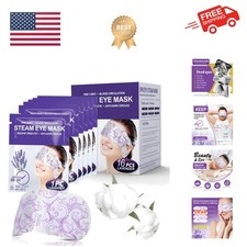 6 Packs Steam Eye Masks for Dry Eyes, Lavender Heated Eye Mask, Relief Tired ...