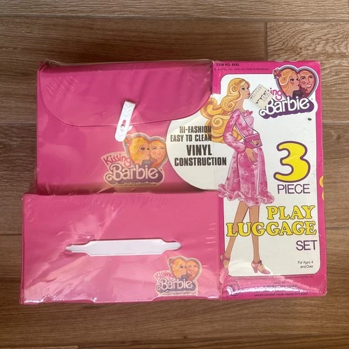 Vintage 1979 Barbie 3 Piece Play Luggage set Mattel Tara toy Corp Unopened