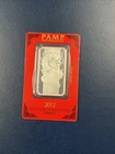 2012 1oz 999 Fine Silver Bar - PAMP Suisse Year of the Dragon (Sealed In Assay)