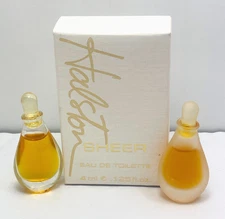 HALSTON Sheer + Perfume 0.125 oz + VINTAGE ORIGINAL ELSA PERETTI Bottle  **RARE