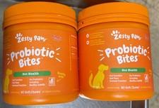 2 PACK Zesty Paws Bites For Dog Gut Health 180 Pumpkin EXP 09/2026
