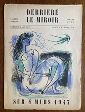 Revue Derrière le Miroir DLM n° 2 de 1947 Sur 4 murs Marchand 6 lithographies