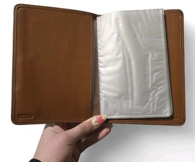 RARE COACH Vintage Sig Green Passport Cover/Photo Book Holder