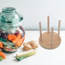 2 Pcs Fermentation Stone Storage Rack Canning Weights Holder Glass