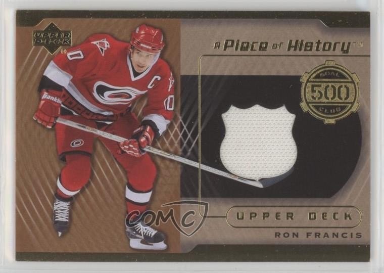 Ron Francis #500-RF 2003-04 Upper Deck Hockey A Piece of History 500 Goal Club