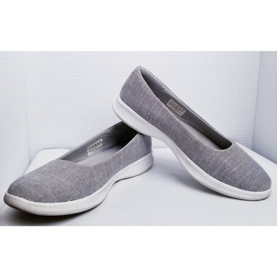 SKECHERS Goga Max Women's Go Step Lite Gray Slip On Flats Shoes #14474  SIZE