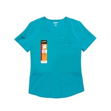 Scrubstar Women's Core Essentials Sweetheart V-Neck Scrub Top Aquamarine Small