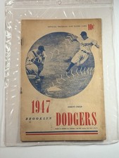 Brooklyn Dodgers 1947 Official Program & Scorecard Jackie Robinson