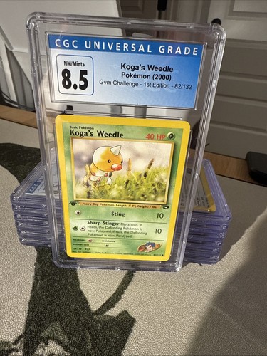 Koga's Weedle (1st Edition) graded CGC 8.5 for sale on eBay