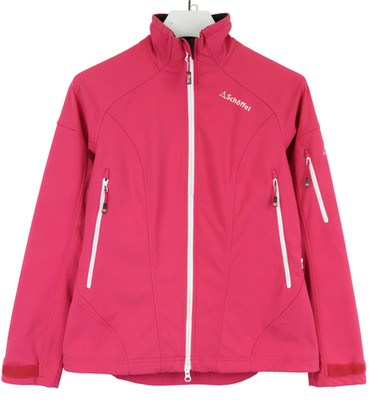 SCHOFFEL Wind Stopper Jacket Damen LARGE Pink Stehkragen Ziptasche Logo