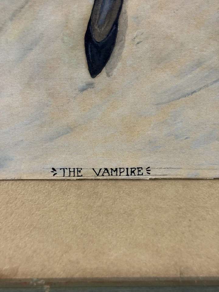 Early 20th C, C.L. Yens, 1919, Antique Gouache Painting, Portrait of Woman - Image 4 of 4