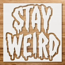 Dri Stencil Typography Drip Phrase Design Wall Art Reusable Stencil - StencilAir