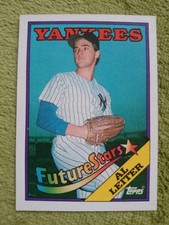 AL LEITER 1988 Topps Rookie Card NY Yankees Baseball NM. rookie card picture