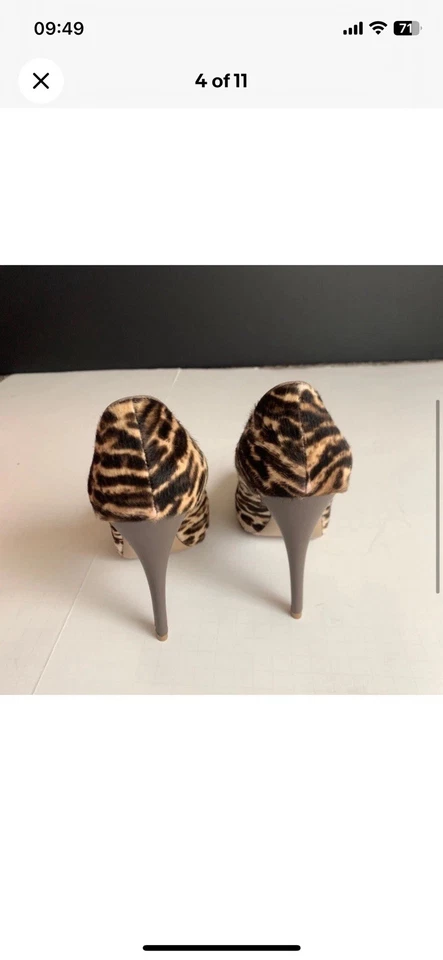 Zapatos de leopardo Valentino Peep Toe Foto 3 de 4