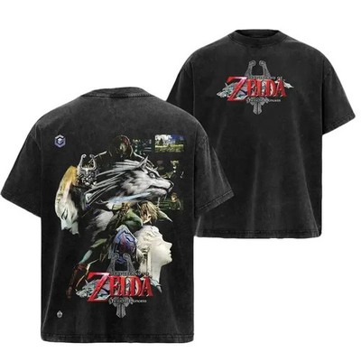 The Legend of Zelda Twilight Princess Vintage Washed Graphic Tee - Oversized Ret